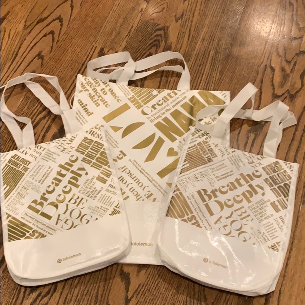 Lot of 3 Special Edition Lululemon tote bags